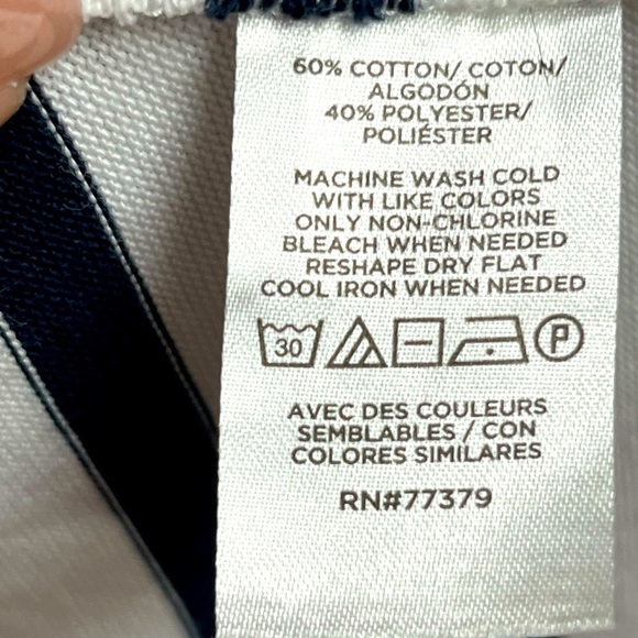 NWOT 💖 Ann Taylor Weekend Navy and White Knit Casual Dress - Picture 13 of 14